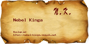 Nebel Kinga névjegykártya